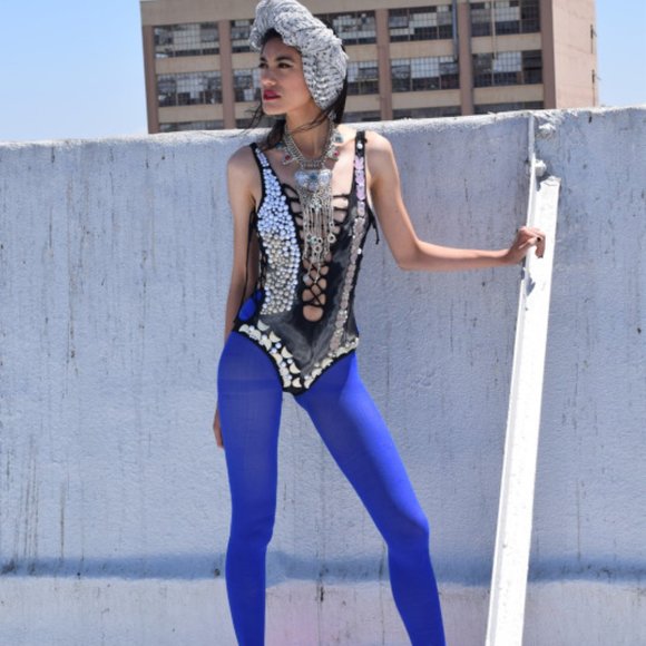 Haute Royal Blue  Pantyhose OS - Picture 2 of 7